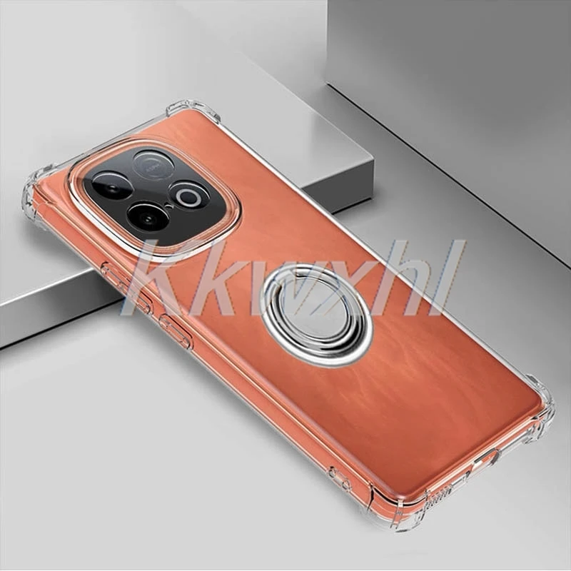 Enhanced Shockproof Phone Case with Back Ring Holder Bracket - Original Design