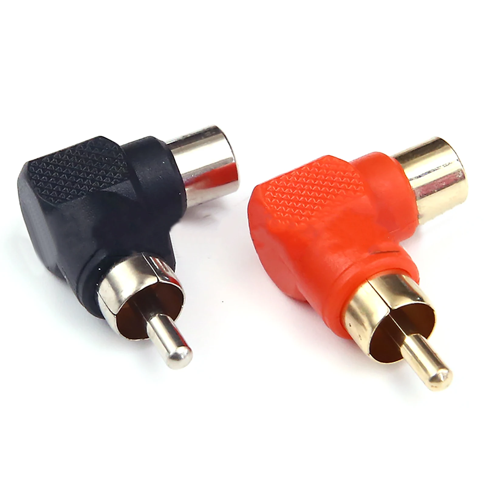 

10Pcs/Set 90 Degree RCA Right Angle Connector Plug Adapters Male to Female M/F 90 Degree Elbow Audio Adapter Replacement Part