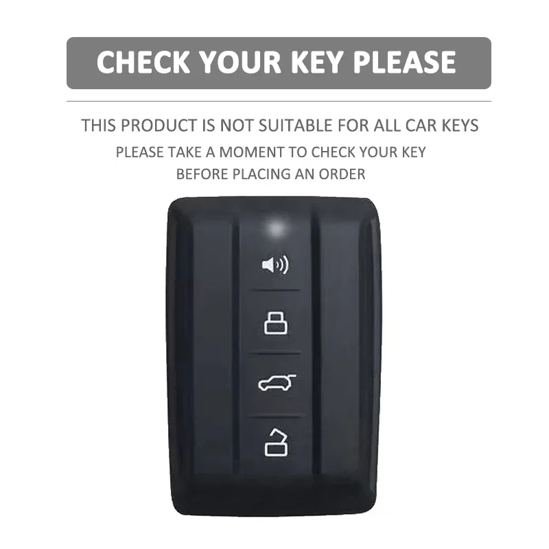 Key Case Key Case Cover Car Key Shell 4 Button Silicone Car Key Case Protect Skin Cover Rubber Shell Holder for Great Wall GWM WEY TANK 300 500 Tank300 Tank500 Remote