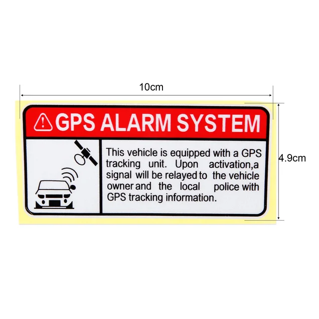 1pc Warning GPS Tracking Alarm System Automobile Stickers Anti Theft Decals Reflective Type Car Stickers for Motorcycle 6