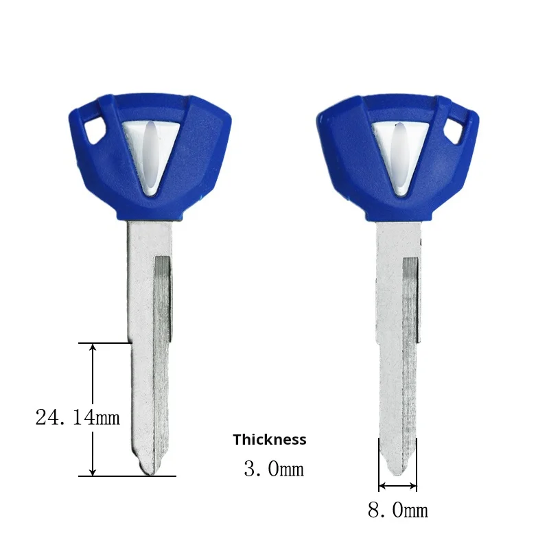 Kawasaki motorcycle key, suitable for: Kawasaki Z400Z650Z800Z900 motorcycle key embryo.(can be placed anti-theft chip).