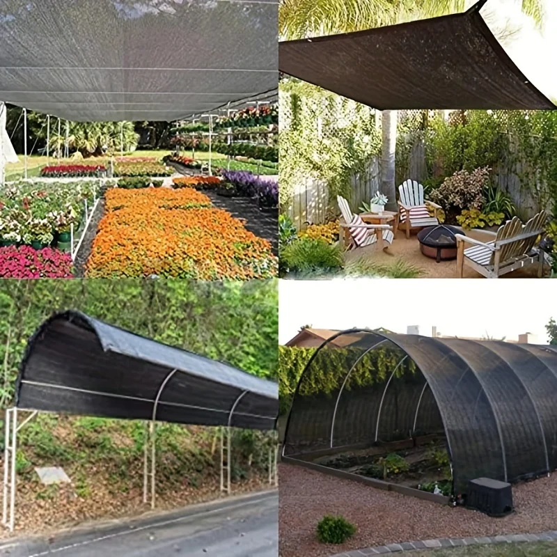 Sun Shade Sail Outdoor Awnings 3m*5 6 8 10 12 4x5 5x5 6x6 8x8m Uv Protection Sun Shelter Canopy Plants Greenhouse Sunray