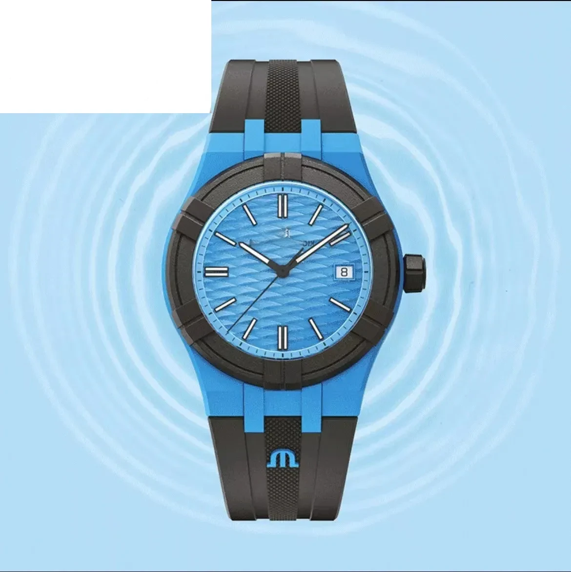 

Maurice lacroix masculino pulseira borracha à prova dwaterproof água quartzo relógio inteligente para masculino esportes watch