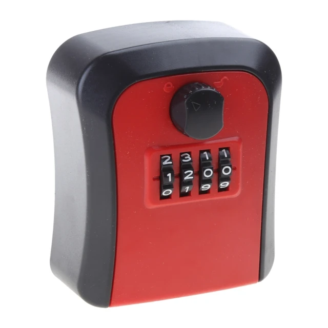 Wall Mounted Key Safe Lockboxs 4 Digit Combination Key Lock Box Waterproof Outdoor Key Hider for House Key Easy to Use 4