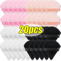 Black Pink Triangle Velvet Puffs Set Ultra-Soft Loose Powder Facial Beauty Makeup Tools Cosmetic Foundation Sponge Puff 1
