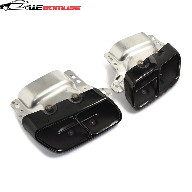 For Mercedes-Benz W176 A180 A200 A260 Muffler Tailpipe Upgrade A45 Bumper Stainless Steel Square Exhaust System
