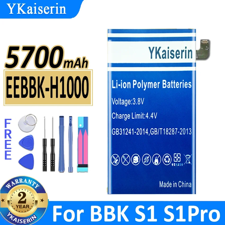 

5700mAh YKaiserin Battery EEBBK-H1000 For BBK S1 PRO S1Pro Batteries