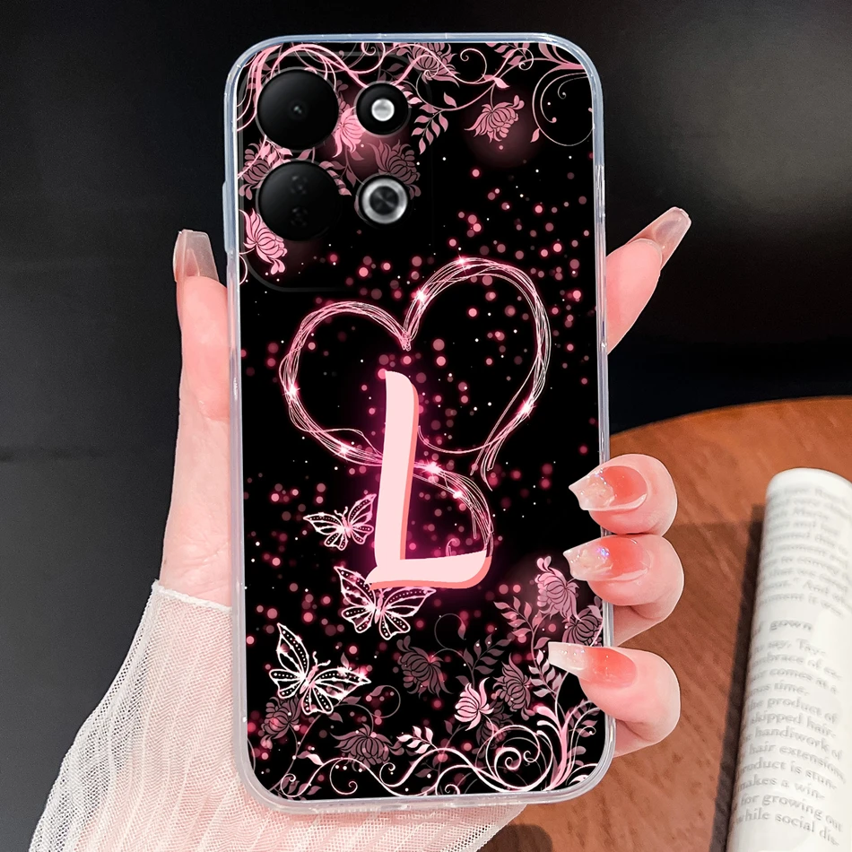 Couple Love Letters Soft Clear Silicone Phone Case - Full Protection & Anti-Slip Bumper
