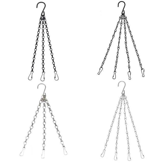 1Pc 40 Cm -Es Kerti Kosár Függő Fémláncok Virág Ültetvényes Edény Tartó 3/4 Pont Növényi Fogas Otthoni Szerszámok