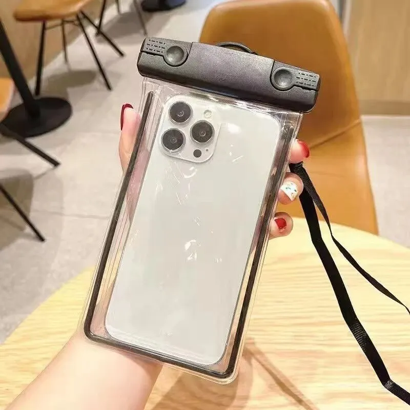 ユニバーサル密閉電話ケース,防水ポーチ,ストラップ,クロスボディ,タッチ可能,水泳,ダイビング