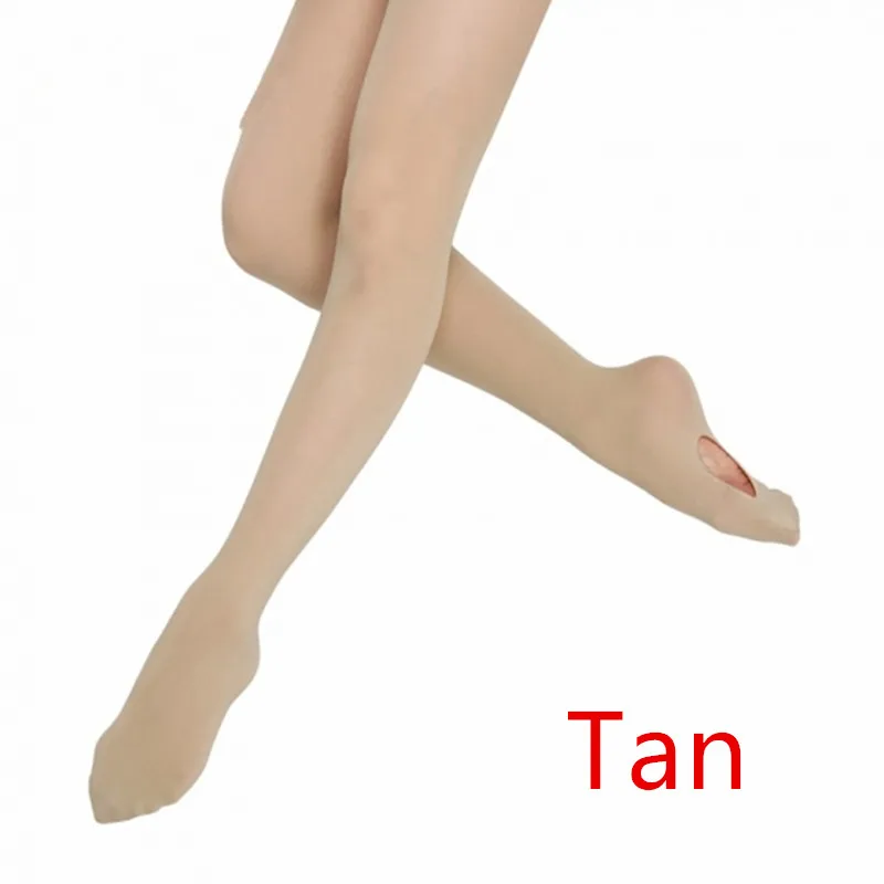 Convertible Dark Tan Child Size MC LC Dance Tights Pantyhose Velvet Microfiber Stocking Legwear Ballet Jazz Ballerina Training