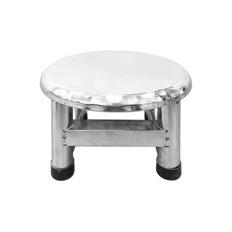 

Simple stainless steel stool step on a low family door for shoes stool children's bathroom small round stool