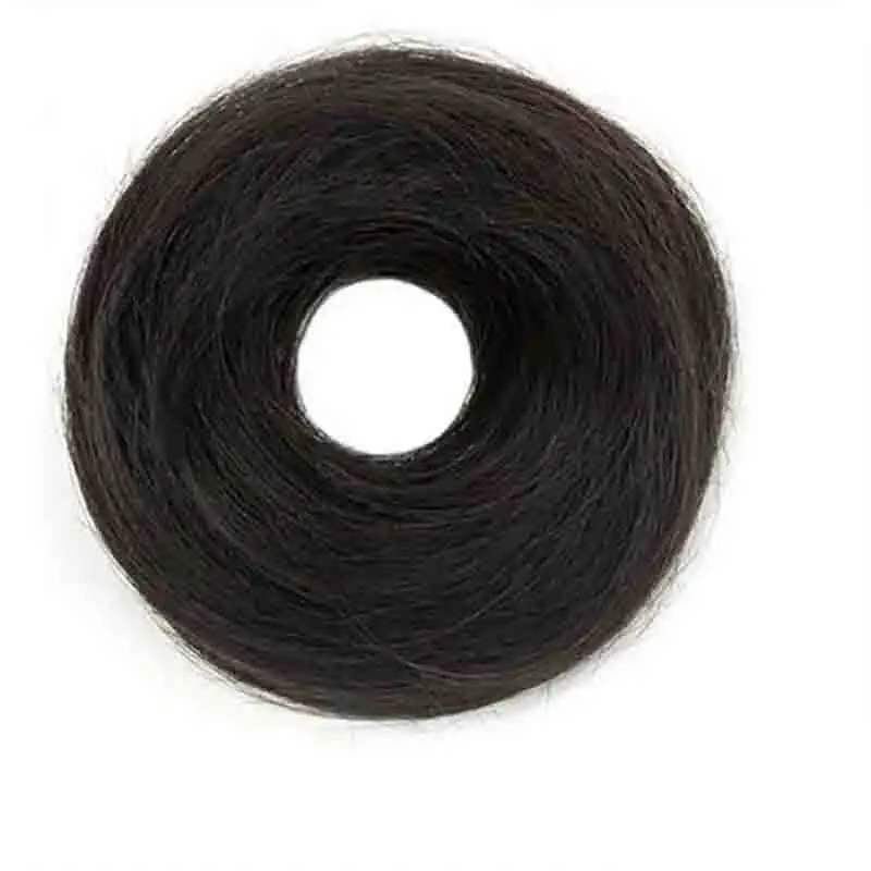 Straight Human Hair Bun for Women Human Hair Chignon in Black Versatile Styling Accessory for Everyday or Special Occasions
