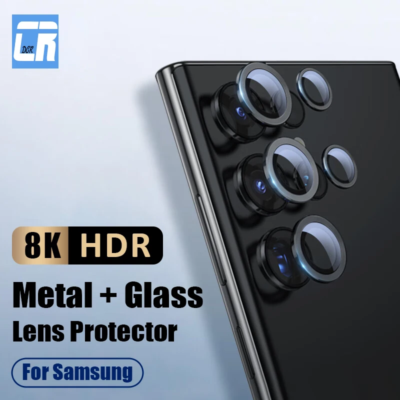 5-3Pcs Metal Ring Camera Protector Per Samsung Galaxy S23 S24 Ultra Camera Protection Glass Per Samsung S23 Plus Lens Accessorie