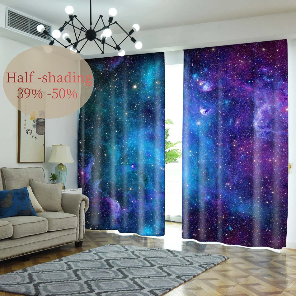 Curtain Blackout Galaxy Living Room Luxury Curtain Living Room