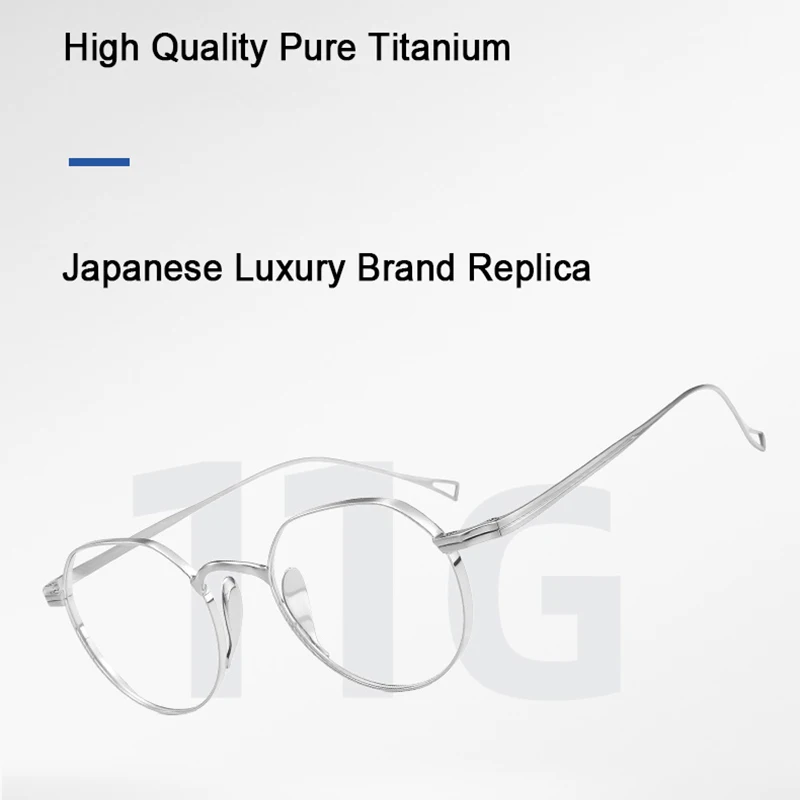 Japanese Brand Designer KMN9916 Pure Titanium Glasses Men Retro