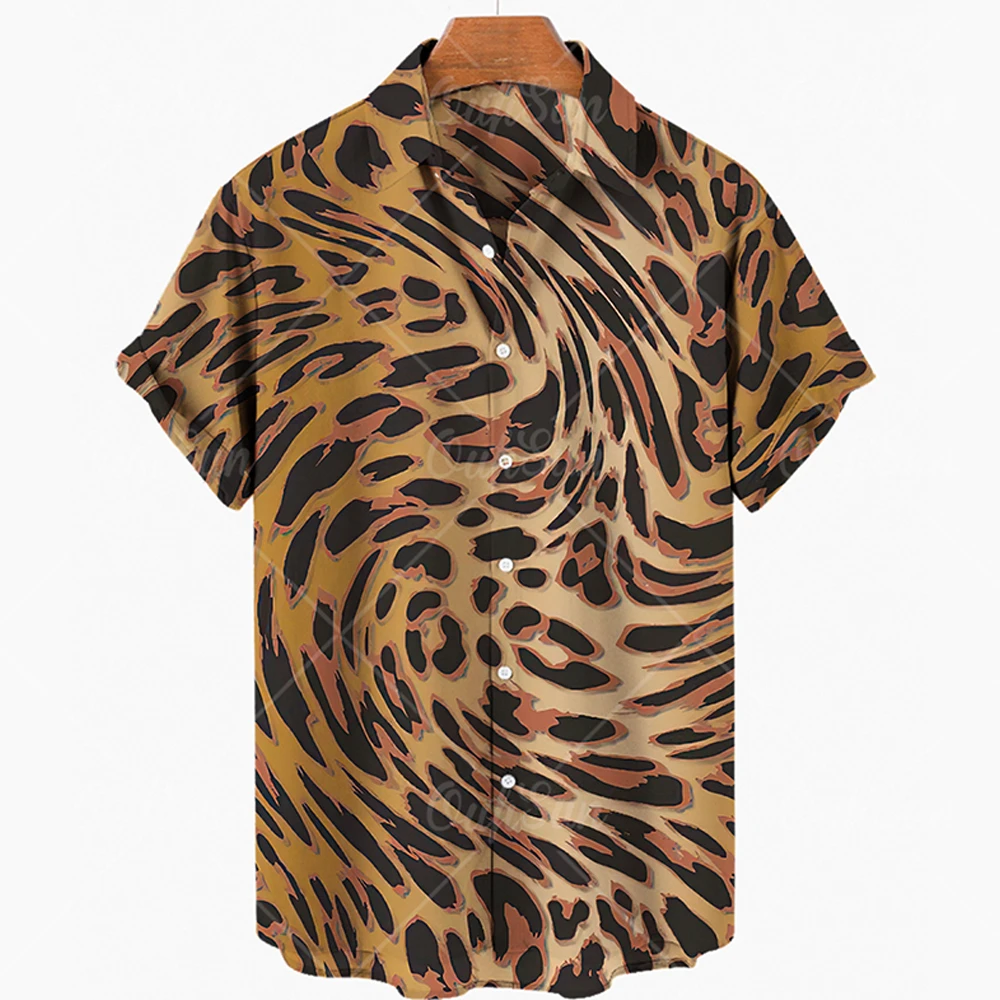 Animal print hawaiian shirt Clearance