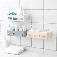 Hot Sale Adhesive Storage Rack Bathroom Accessories Corner Shower Shelf Kitchen Bathroom Shelf Home Decoration 3 Colors Racks 1