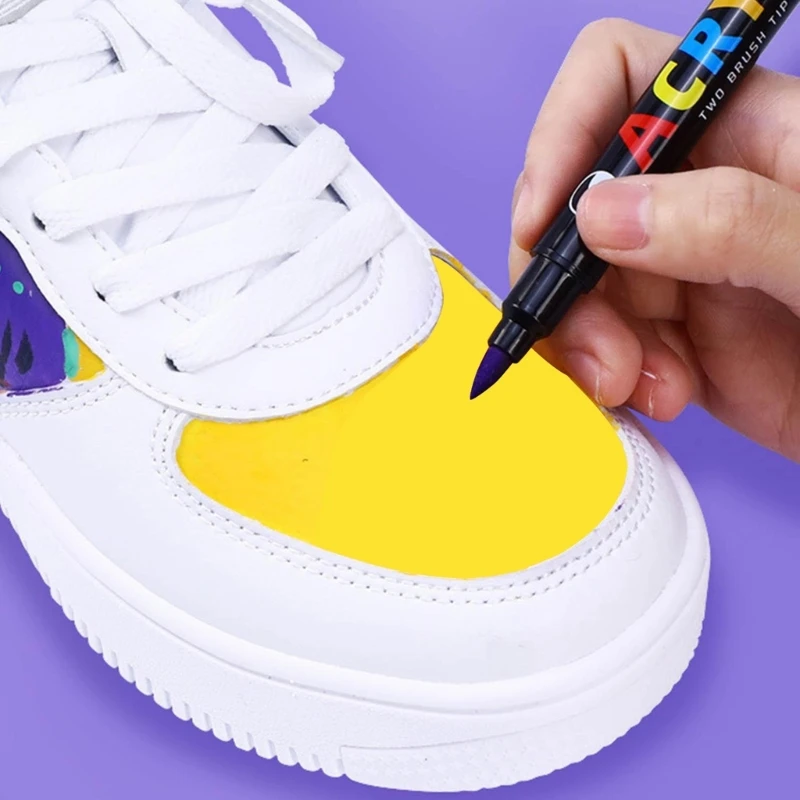 36 Color Art Marker Dual-tip Acrylic Marker Pens Long-lasting Quick Dry for Doodling Book DIY Scrapbooking Card Making