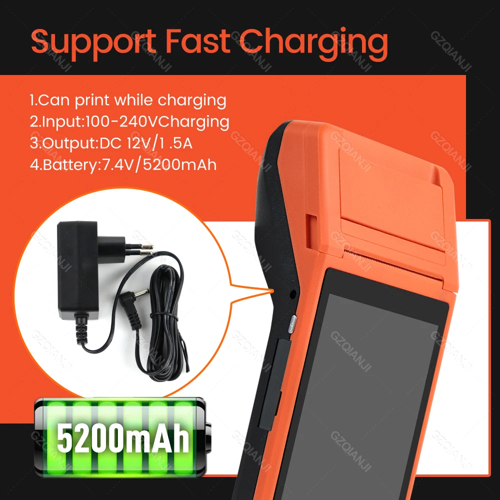 Android 8.1 PDA e-Boleta SII Loyverse POS System 58mm Thermal Printer Bluetooth WiFi Handheld POS Printer 5.5 Inch Touch Screen