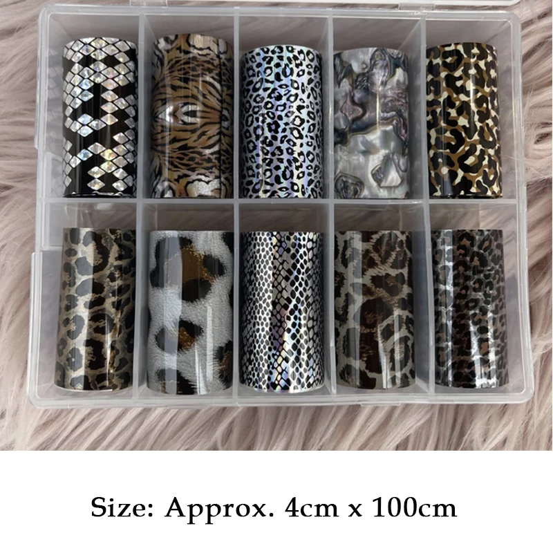 100x4cm Design Nail Art Transfer Foils for Transfer Paper Stickers Adhesive Nails Wraps Sliders DIY Decals Nail Art Decoration
