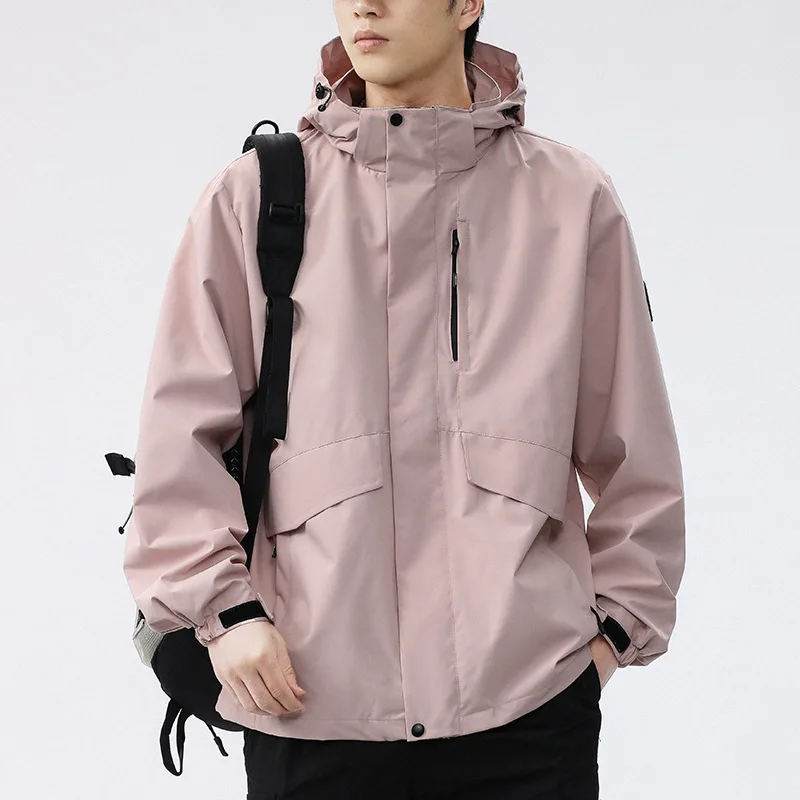 Sports Jacket for Boys 2025 New Loose Casual Hooded for Spring Autumn Solid Color Windproof Waterproof - 6