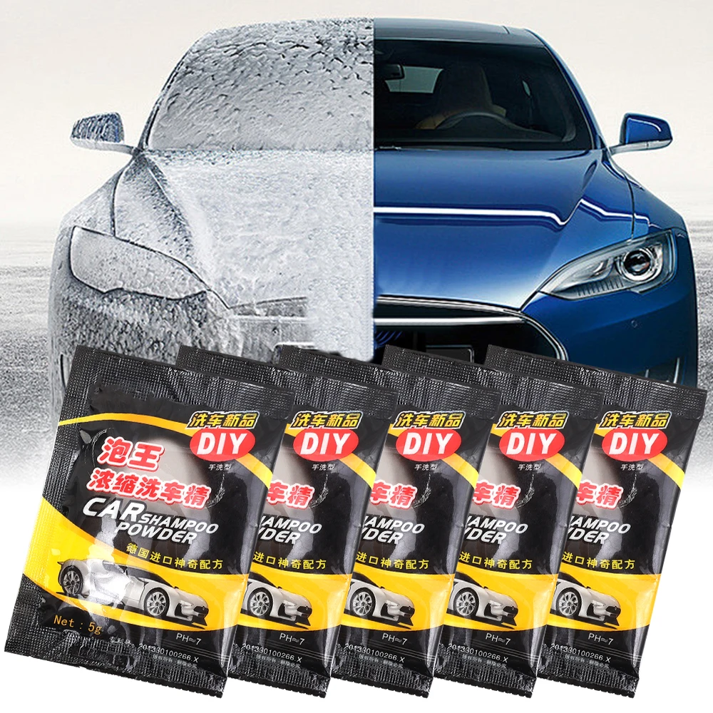 Car Wash Powder 1-50PCS Car Cleaning Shampoo Cars Paint Care Coating Cleaning Cars Soap Powder Foam Windshield Wash Accessories