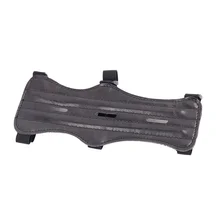 

Archery Cowhide Armband Barcer Shooting Training Hole Safe Armband Arm Guard Accessory for Man Woman (Black)