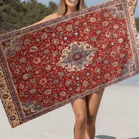Boho Persian Rug Pattern Microfiber Printed Beach Towel Mountain Climbing Yoga Beach Swimming Running Absorbent Soft Towel 1