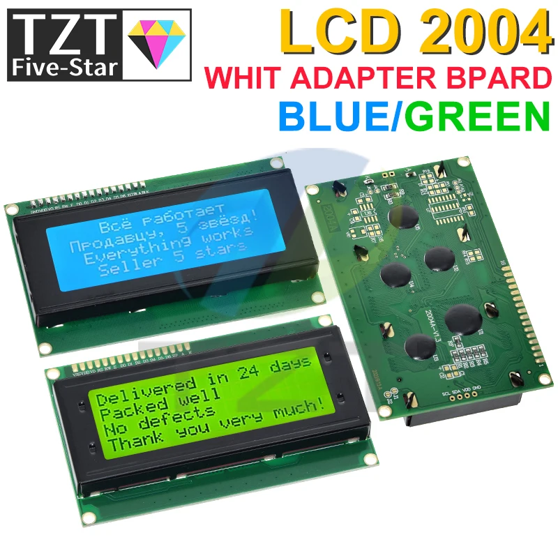 Ƶ̳  ̽  , LCD2004 + I2C 2004,   ׸ ũ, HD44780  LCD /w IIC/I2C, 20x4 2004A