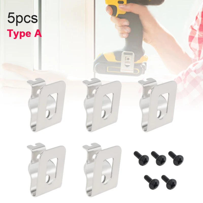 5pcs Electric Belt Clip Hook for Cordless Drills Impact Driver Bit Holder Hooks Clip Electric Dril Power Tools Accessories 5pcs electric drill belt clip hook replacement fit for makita cordless impact drills belt holder clips power tools accessories