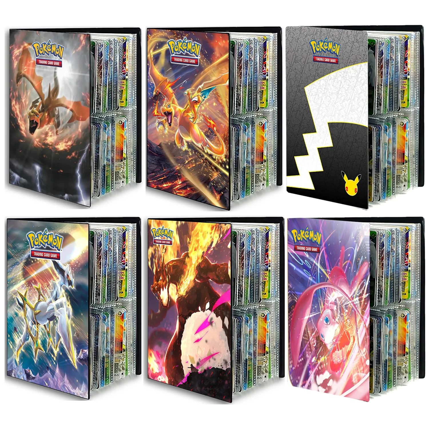 

Новинка, мультяшная коллекция 240 шт. карт Pokemon Charizard Mew, аниме, периферийные карточки, защитная книга, аниме, Подарочные игрушки