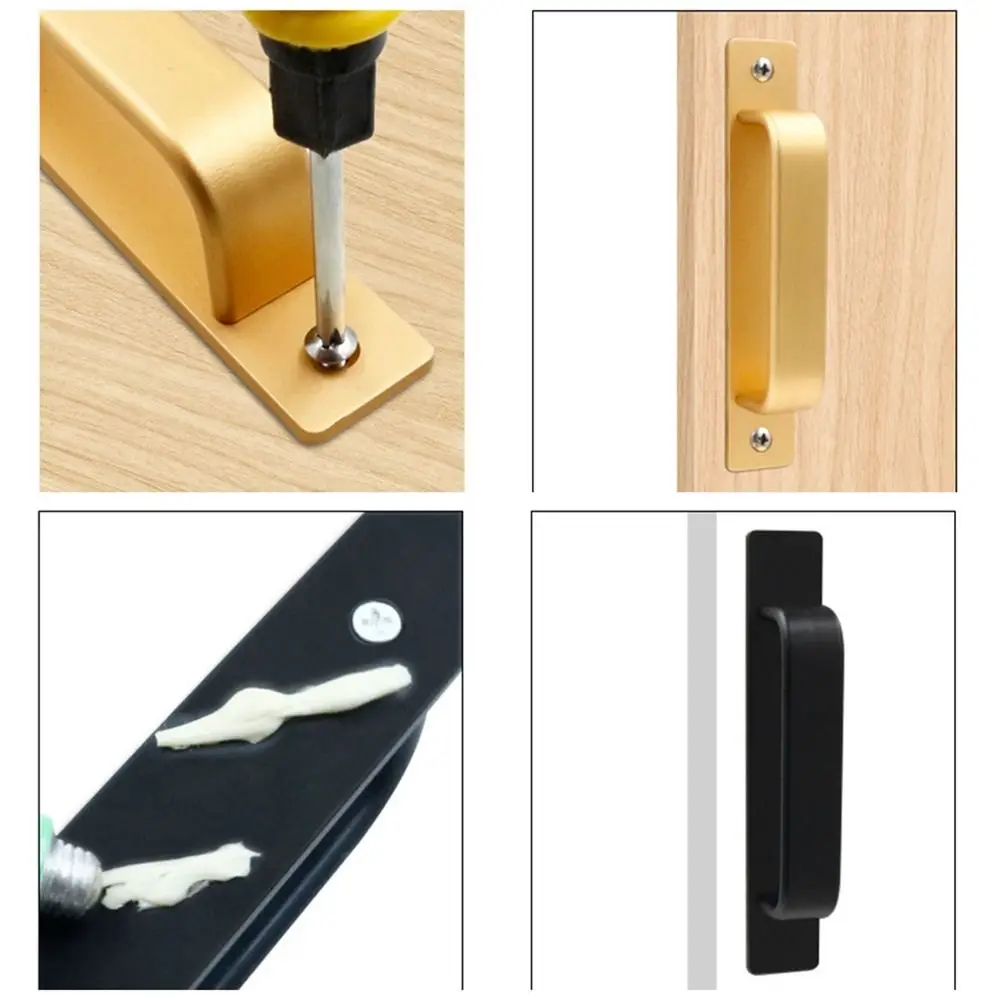 Furniture Handles Self Adhesive Handles Hardware Door Handle Self-Adhesive Modern Door Handlebar Pull Aluminium Alloy Knob Kitchen