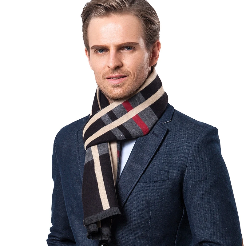 Winter Scarf Man British Style Add Long Style Windbreak To Keep Warm Men's Cashmere Scarf Pashmina Banquet Office Wedding Dress head scarf men