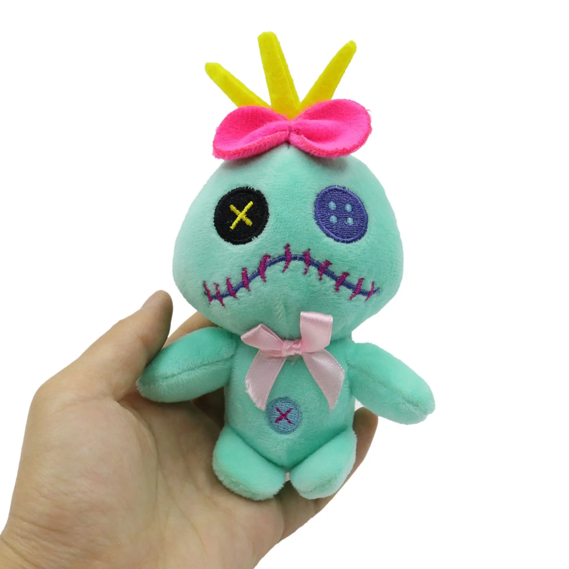 10cm DISNEY Lilo Stitch Alien Cosplay Doll Plush Kids Christmas Gift Pendant Accessories