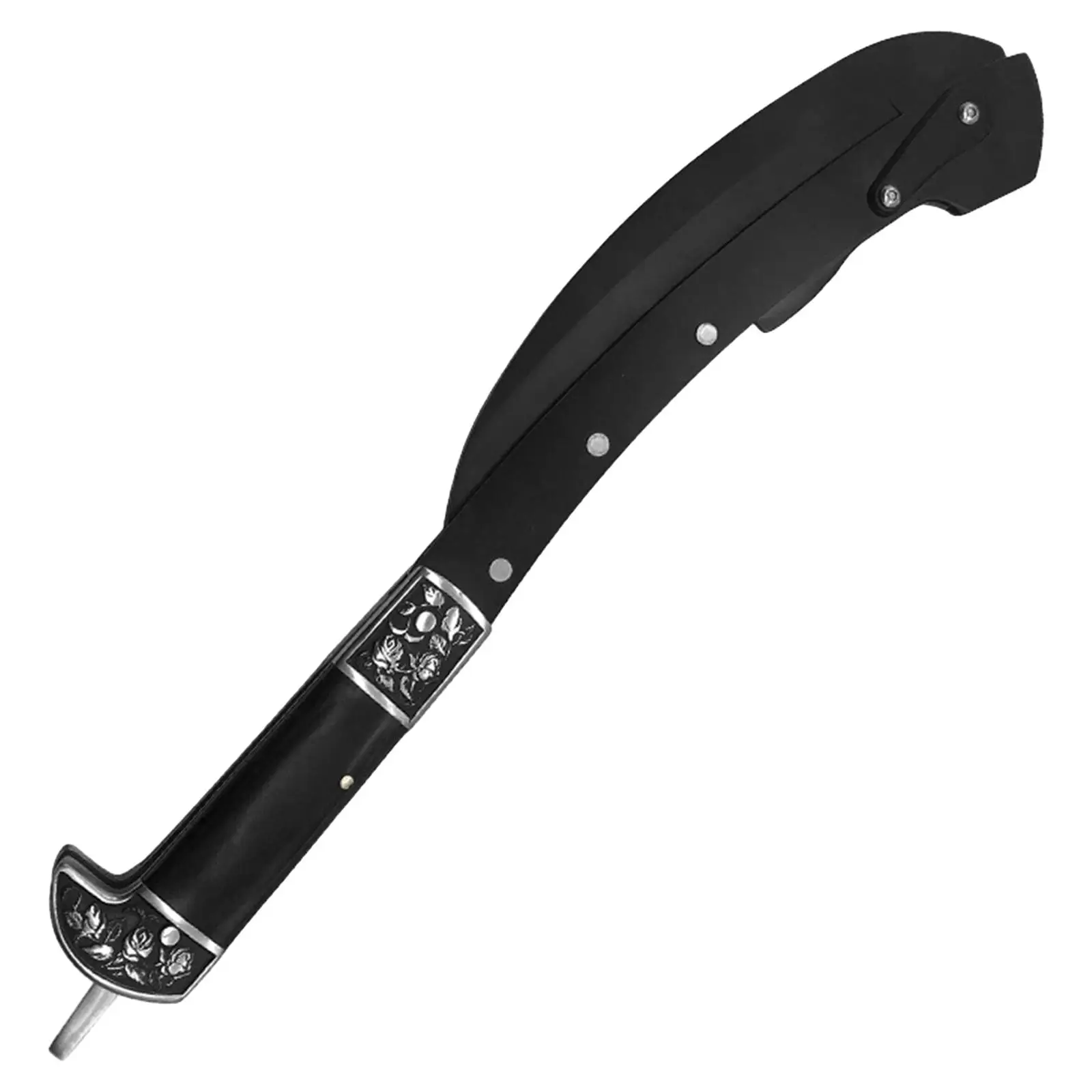 Gardening Foldable Grass Hand Sickle Wood Handle Portable Garden Tool for Trimming Pruning Plants Multipurpose Comfortable Grip 3