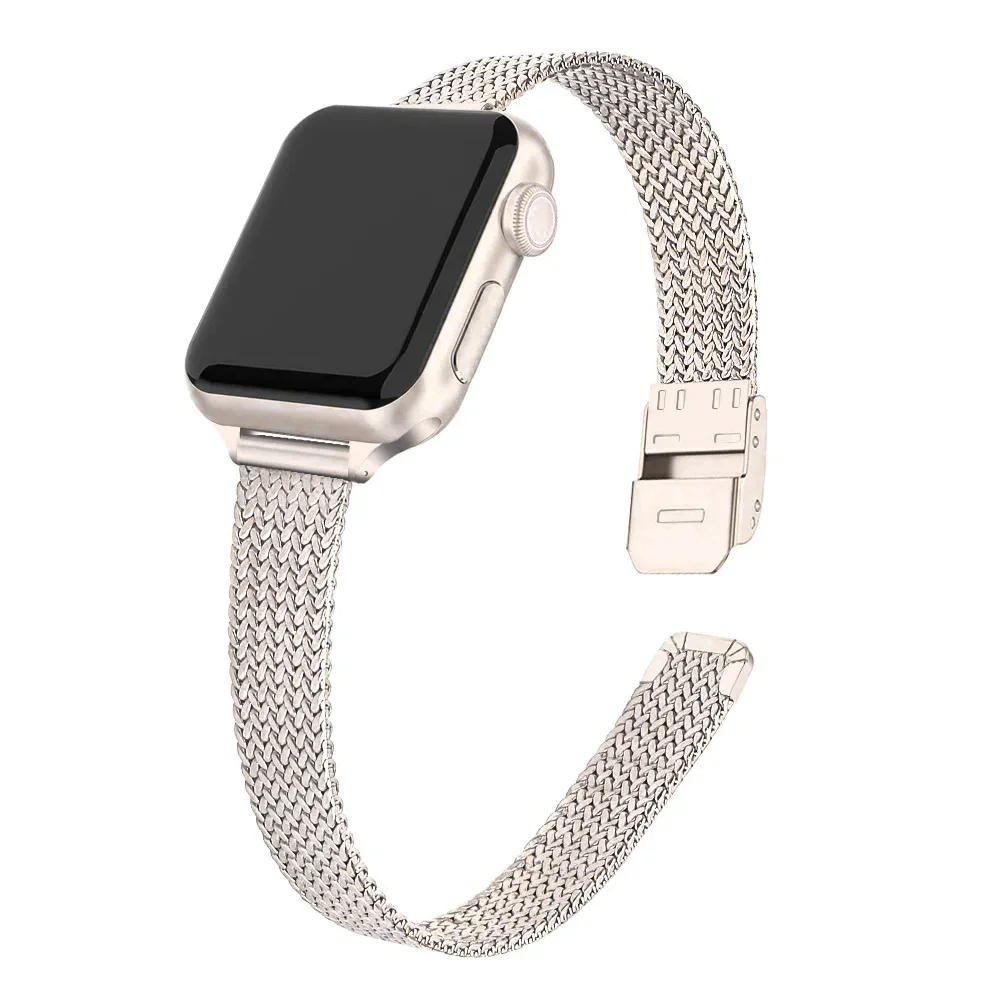 Elegant Slim Stainless Steel Milanese Watch Band Strap
