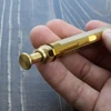 Vintage Click Action Brass Pen Golden Hexagonal 0.7mm Black Ink Ballpoint Pen Signature Supplies School Office Supplies 5
