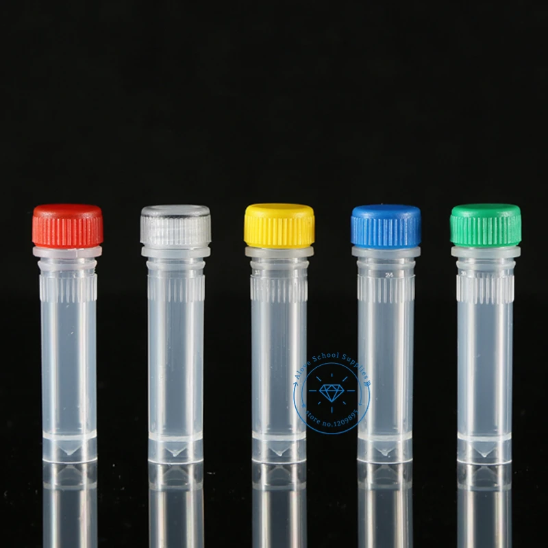500Pcs/Lot 1.5ml Cryovial Centrifuge Tube Cryogenic Vials With Washer Test Tube