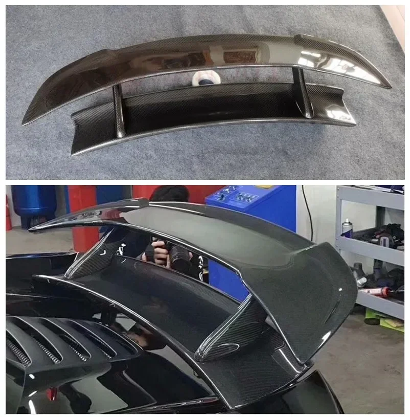 

For The McLaren MP4 12C P1 2013-2014 Real Carbon Fiber Rear Trunk Wing Roof Top Spoiler Full Body Kit