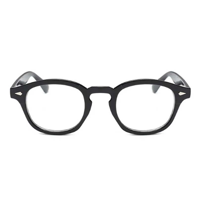 Vintage Rivet Round Glasses Man Style Brand Design Eyeglasses Clear Transparent Lens Eyewear Small Frame Oculos
