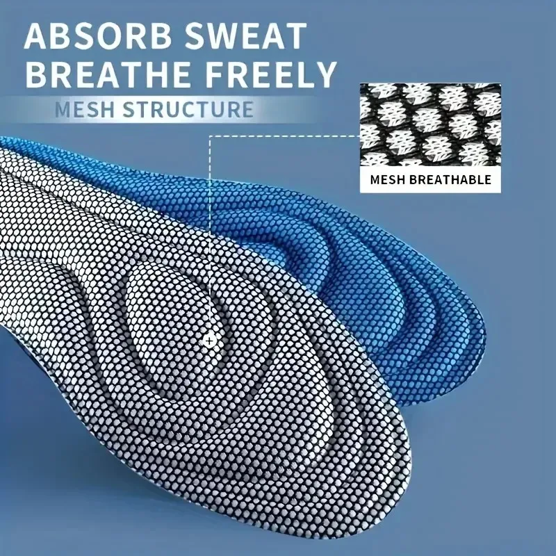 2/4pcs Memory Foam Orthopedic Insoles Shoes Men Women Nano Antibacterial Deodorization Insole Sweat Absorption Running Cushion
