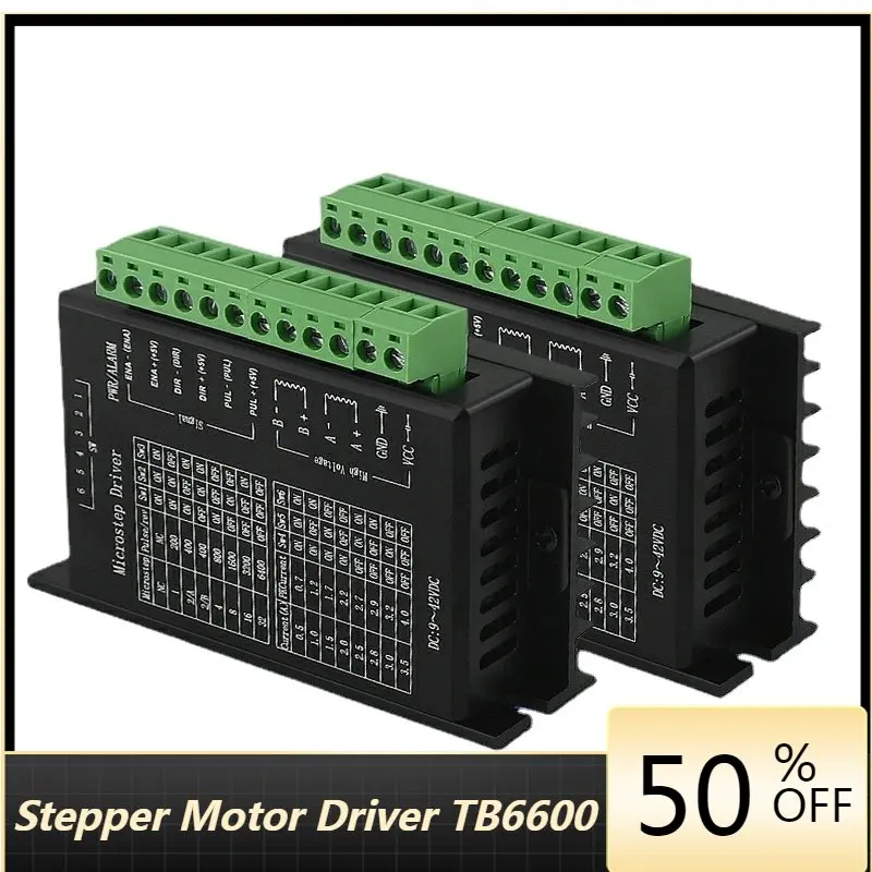 

TB6600 Upgrade Stepping Motor Driver 57/42 Stepping Drive Module Drive Board 32 Subdivision 4.0A