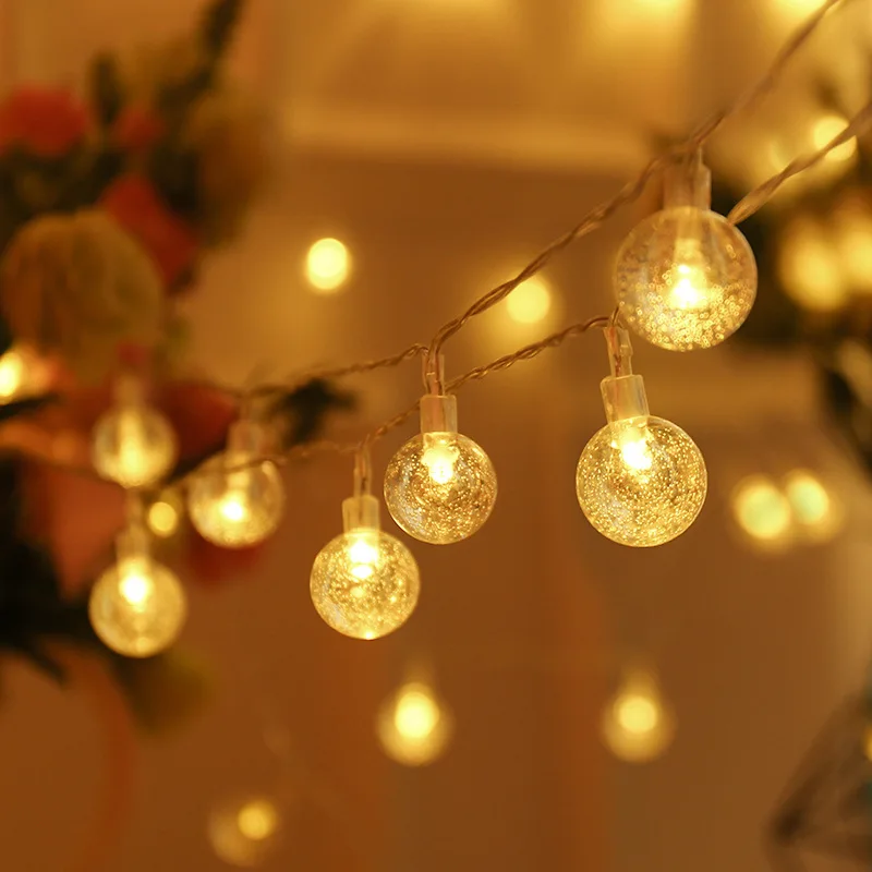 

3M LED Christmas Light String Ball Christmas Decoration 2024 Living Room Bedroom Atmosphere Light Christmas Tree Decoration
