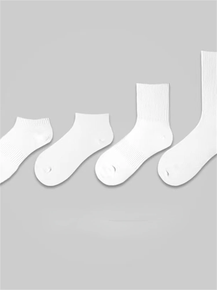 10 Pairs Men's Cotton Boat Socks New Style Black White Grey Business Men Stockings Soft Breathable Winter Thickening for Male