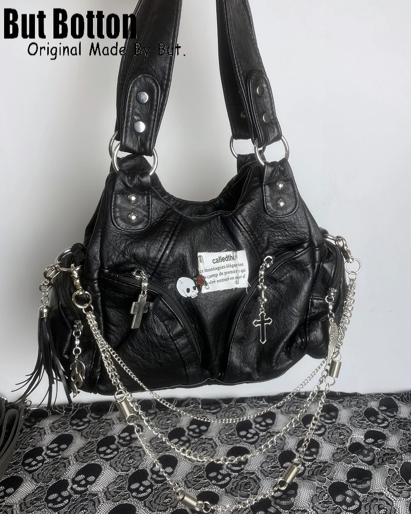 Y2K Vintage Punk Large Capacity Handbag Goth Women Girl