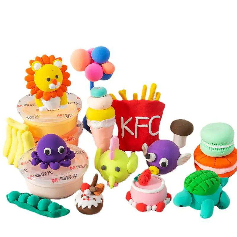 Diy 3D Color Super Light Clay Air Dry Ultra Soft Safe Slime Modeling Magic Gift Handmade Kit Bag Toy for Kid Art Craft Home Play 4