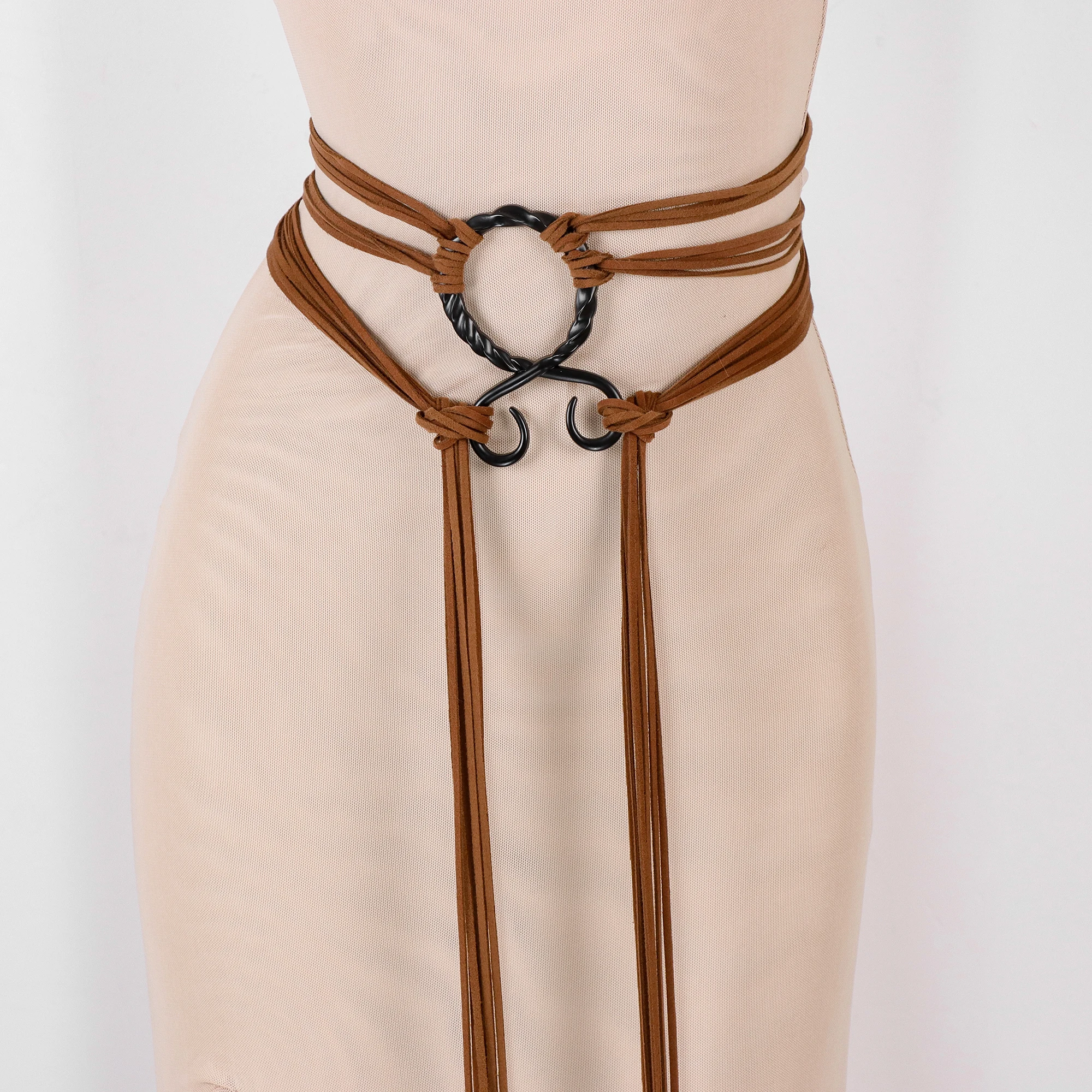 Renaissance Retro Lederbund mit Metall Retro diagonale Schnalle Halloween Cosplay Kostüm Requisiten – Detail 17