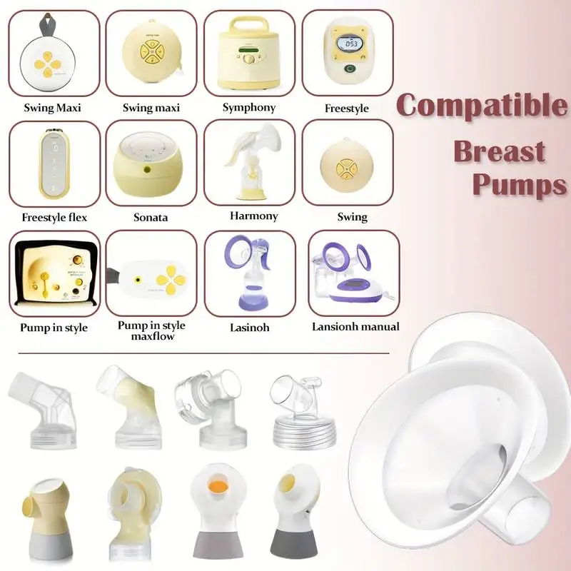 Soft Rim Flanges for Medela/Lansinoh Breast Pump PersonalFit Freestyle Maxflow Freestyle Flex Swing Maxi Connector Breast Pump Accessories,Breast Pumps