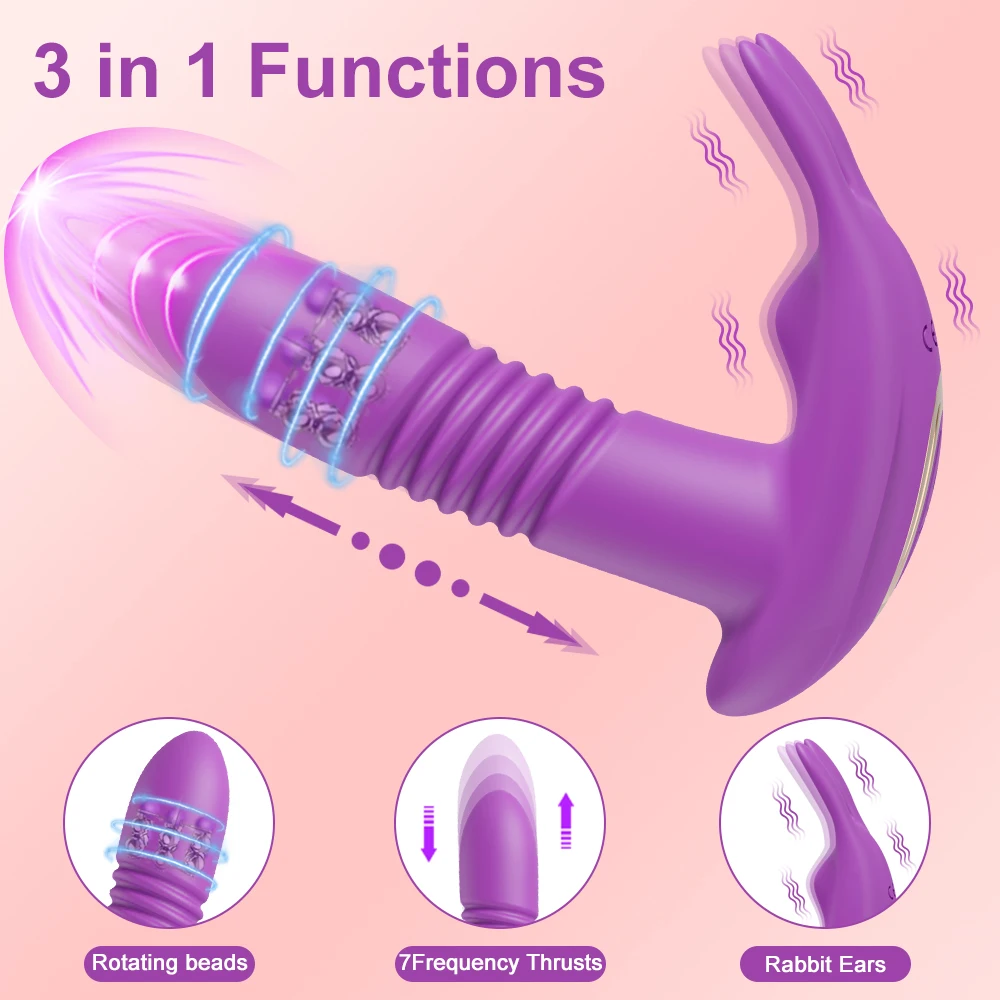 App Thrusting Rotating Telescopic Dildo - Image 2